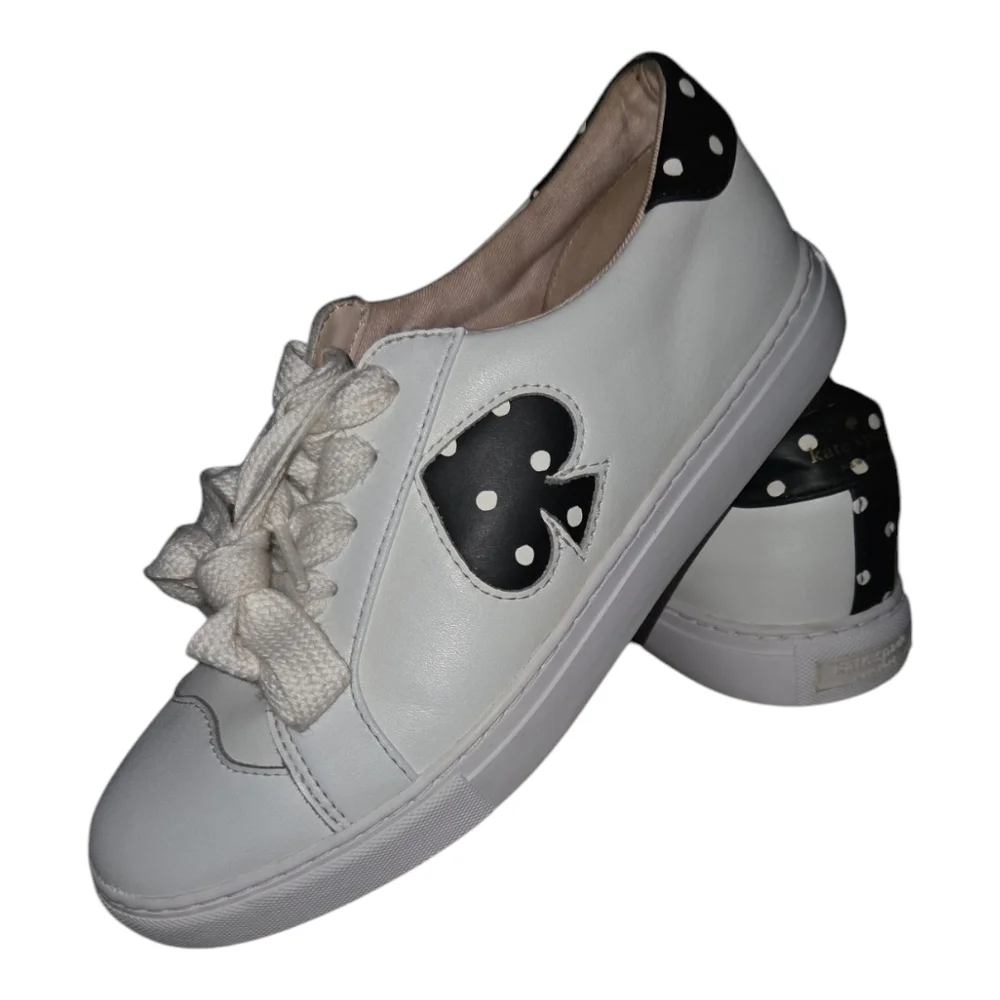 KATE SPADE NEW‎ YORK WOMENS SNEAKERS POLKA DOT SPADE SIZE 8B